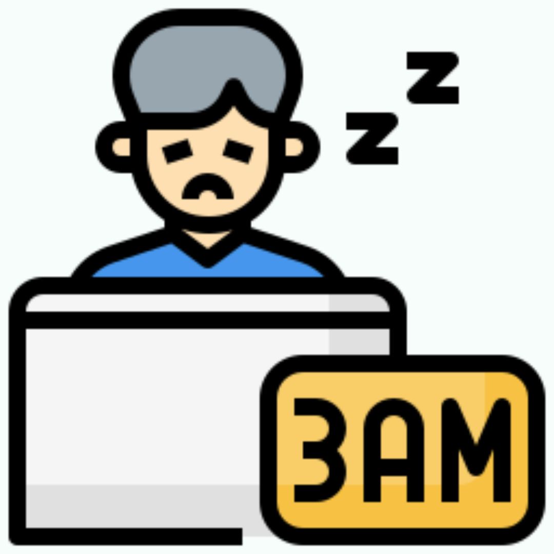 Person sleeping late