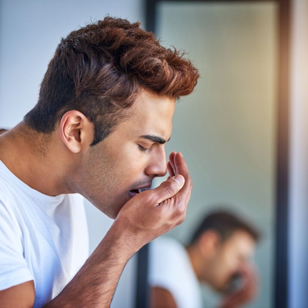 Frequent belching or bad breath