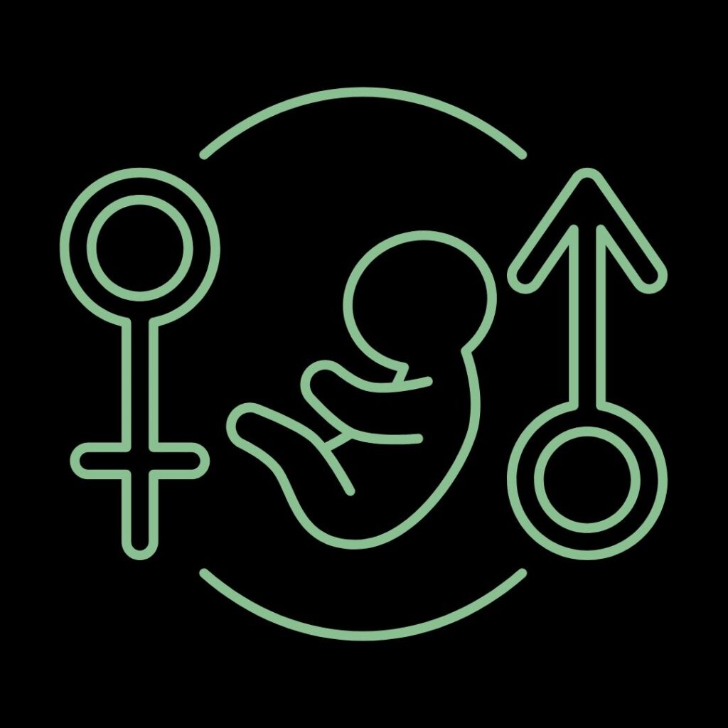 Icon representing nourishment of sperm and ovum in Ayurveda
