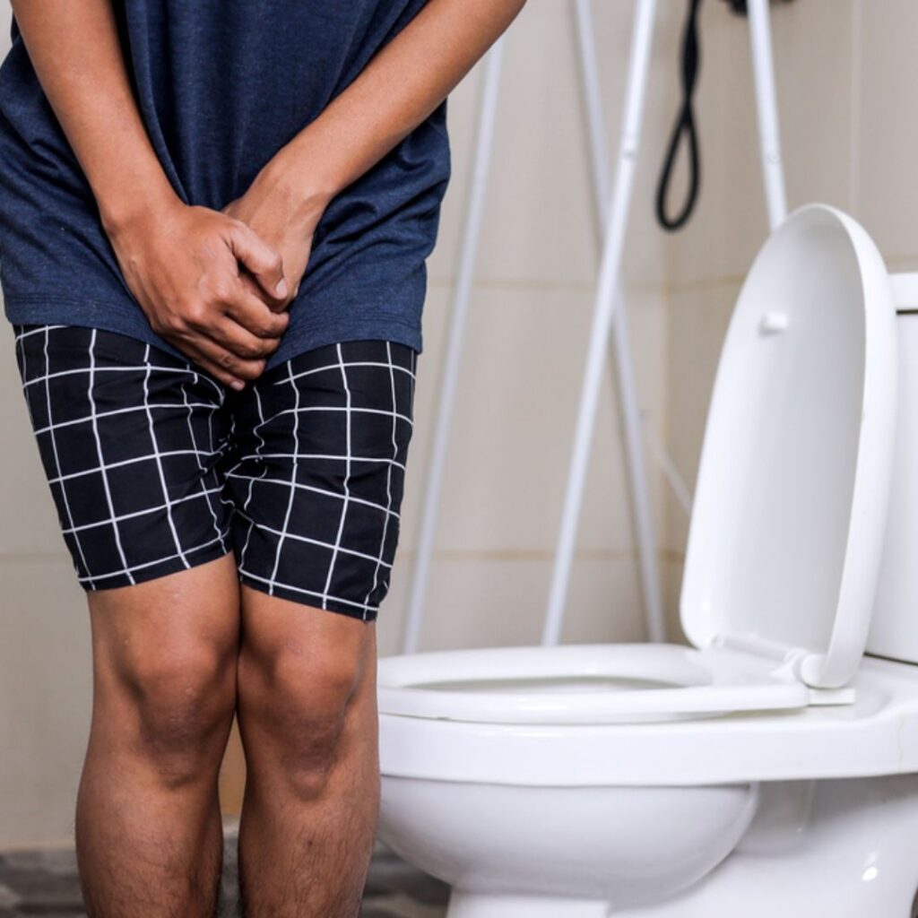 Difficulty passing urine related to urinary bladder problems