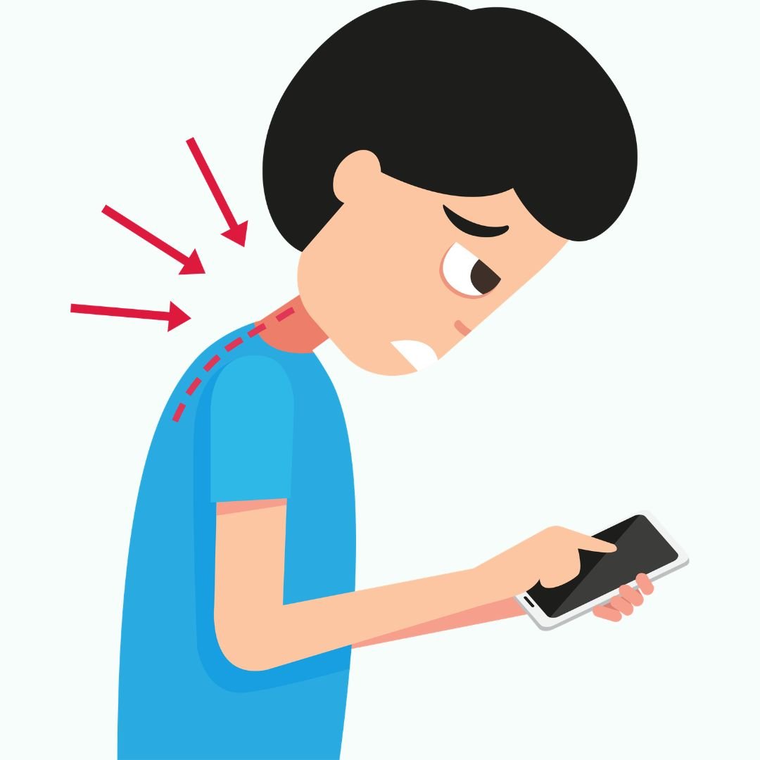 Poor posture and neck strain